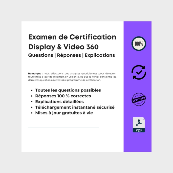 Examen de Certification Display & Video 360